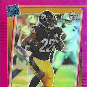 Tarjeta de fútbol NAJEE HARRIS RC 2021 Donruss Optic #213 Pink Prizm Parallel - Pittsburgh Steelers