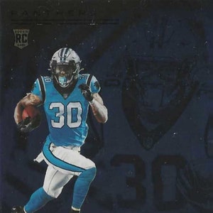 CHUBA HUBBARD RC 2021 Panini Illusions #83 Sapphire Parallel Football Card - Carolina Panthers