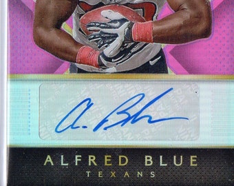 ALFRED BLUE 2014 Panini Select Autograph Football Card #/199 - Houston Texans