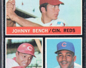 Distressed Reprint Johnny Bench 1969 Topps #95 Rookie Card