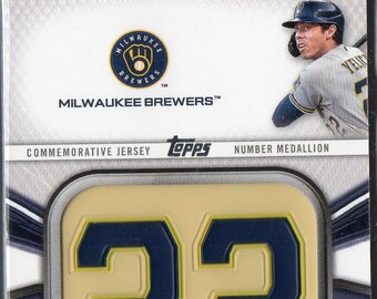 2022 Topps Series 1 Player Jersey Number Medallion Christian