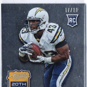 Tarjeta de fútbol de plata paralela Panini Absolute #68 RC 2014 de BRANDEN OLIVER, n.° 20/20 - San Diego Chargers