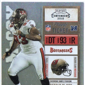 GERALD McCOY RC 2010 Playoff Contenders #215 PO Silver Ticket Parallel Football Card #/99 - Tampa Bay Buccaneers