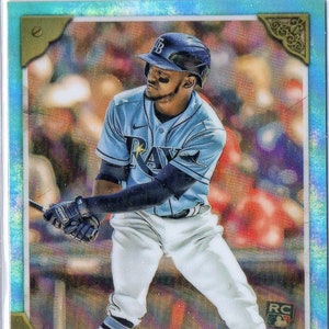 ViDAL BRUJAN RC 2022 Topps GQ #17 Blue Refractor Parallel Baseball Card #/99 - Tampa Bay Devil Rays