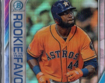Carte de baseball favorite YORDAN ALVAREZ 2020 Bowman Chrome de la recrue de l'année - Astros de Houston