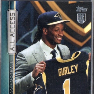 TODD GURLEY 2015 Topps Field Access All Access Blue Parallel Football Card #/99 - St Louis Rams