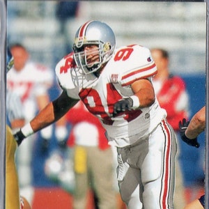 MIKE VRABEL 1997 Pase de Prensa #28 Tarjeta de Fútbol - Ohio State Buckeyes