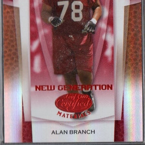 ALAN BRANCH RC 2007 Leaf Certified #154 Mirror Red Parallel Football Card #/100 - Arizona Cardinals