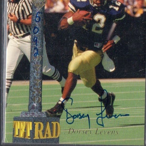 DORSEY LEVENS 1994 Signature Rookies Tetrad #22 Autograph Football Card - Georgia Tech Bulldogs