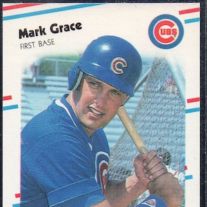 MARK GRACE 1988 Fleer Update # 77 Baseball Card - Chicago Cubs