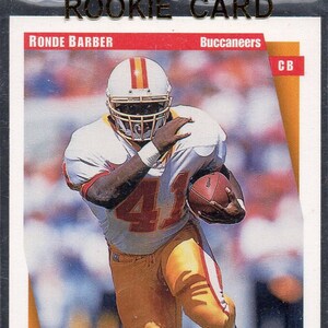 RONDE BARBER RC 1997 Collectors Choice #423 Tarjeta de Fútbol - Tampa Bay Buccaneers
