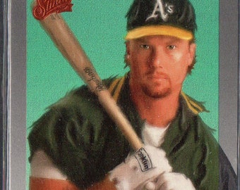 Tarjeta de béisbol Studio Superstars on Canvas n.° 3 de MARK McGWIRE 1993 - Oakland Athletics