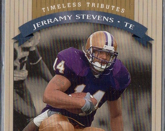 JERRAMY STEVENS RC 2002 Donruss Classics #173 Timeless Tributes Parallel Football Card #/100 - Seattle Seahawks