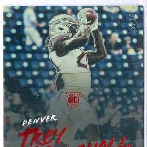TREY MARSHALL RC 2018 Panini Luminance #197 Tarjeta de Fútbol Paralelo Rojo #/10 - Denver Broncos