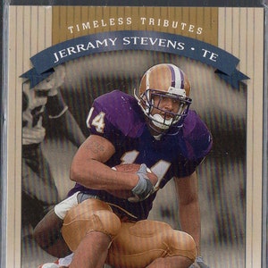 JERRAMY STEVENS RC 2002 Donruss Classics #173 Timeless Tributes Carte de football parallèle #/100 - Seahawks de Seattle