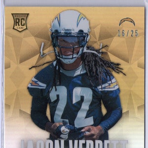 JASON VERRETT RC 2014 Panini Certified #133 Mirror Gold Parallel Football Card #/25 - San Diego Chargers