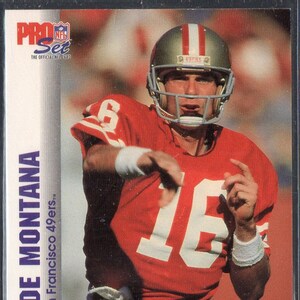 JOE MONTANA 1992 Pro Set HOF 2000 #6 Tarjeta de Fútbol - San Francisco 49ers