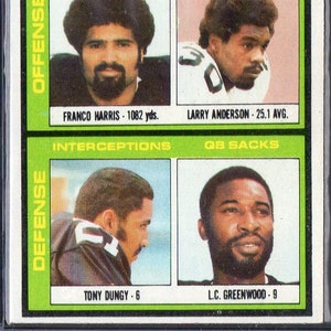 PITTSBURGH STEELERS TL Tony Dungy/Franco Harris 1979 Topps #19 Tarjeta de Fútbol