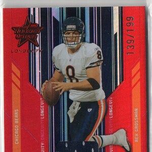 REX GROSSMAN 2005 Leaf Rookies & Stars Longevity Jersey #18 Rode Parallelle Voetbalkaart #/199 - Chicago Bears