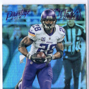 ADRIAN PETERSON 2016 Panini Prestige #111 Xtra Points Purple Parallel Football Card #/100 - Minnesota Vikings