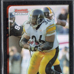 JEROME BETTIS 2003 Bowman Chrome #72 Refractor Parallel Football Card #/500 - Pittsburgh Steelers