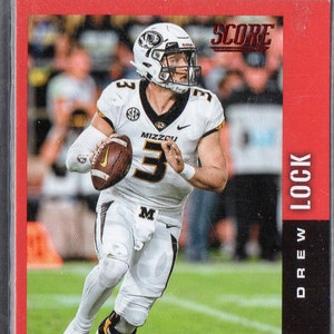 DREW LOCK 2019 Score Draft #19 Tarjeta roja de fútbol paralelo - Missouri Tigers