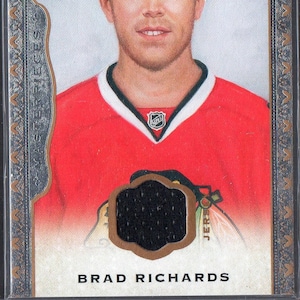 BRAD RICHARDS 2014 Upper Deck Masterpieces Memorabilia Game Jersey #37 Hockey Card - Chicago Blackhawks
