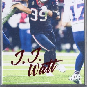 JJ WATT 2020 Panini Luminance #455 Rode parallelle voetbalkaart #/25 - Houston Texans