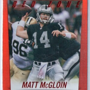 MATT McGLOIN 2014 Score Hot Rookies #157 Red Parallel Football Card #/20 - Oakland Raiders