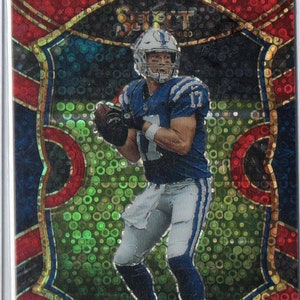 Tarjeta de fútbol Panini Select #30 Red Disco Prizm Parallel 2020 de PHILLIP RIVERS, n.° 49, Indianapolis Colts