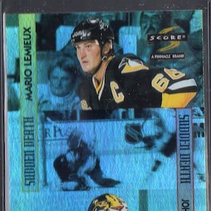 MARIO LEMIEUX/JOHN VANBiESBROUCK 1996 Spielstand Sudden Death #7 Hockey Card