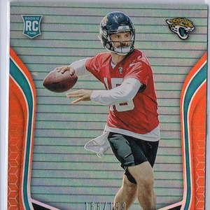 Tarjeta de fútbol GARDNER MINSHEW RC 2019 con certificación Panini n.° 168 Mirror Orange Parallel n.° 199 - Jacksonville Jaguars