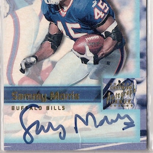SAMMY MORRIS 2001 Topps Reserve Autograph Football Card - Buffalo Bills