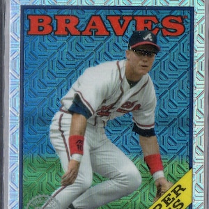 CHIPPER JONES 2023 Topps 88T Anniversary Chrome #53 Tarjeta de béisbol - Atlanta Braves