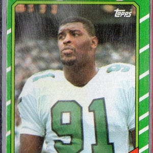REGGIE WHITE RC 1986 Topps #275 Tarjeta de fútbol - Philadelphia Eagles
