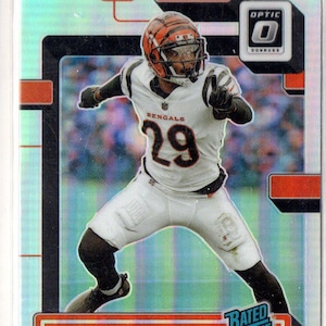 Tarjeta de fútbol CAM TAYLOR-BRiTT RC 2022 Donruss Optic n.° 271 Silver Prizm Parallel - Cincinnati Bengals