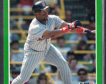 KIRBY PUCKETT 1992 Fleer Team Leaders #5 Baseball Card - Minnesota Twins
