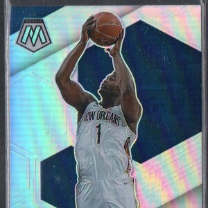 ZION WILLIAMSON 2020 Panini Mosaik # 49 Silber Prizm Parallel Basketball Karte - New Orleans Pelicans