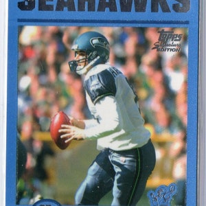 MATT HASSELBECK 2004 Topps Signature Edition #31 Blue Parallel Football Card #50/50 - Seattle Seahawks