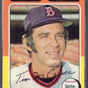 TIM McCARVER 1975 Topps #586 Baseball Card - Boston Red Sox