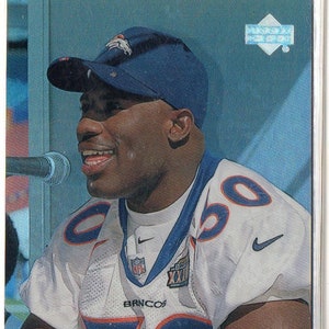 TERRELL DAVIS 1999 UD Encore F/X #54 Silver Parallel Football Card #/100 - Denver Broncos