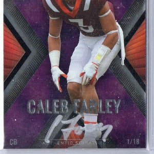 CALEB FARLEY 2021 Wild Card Matte MXP Autograph Purple Parallel Football Card #/18 - Tennessee Titans