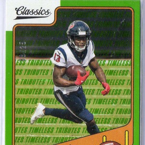 Tarjeta de fútbol paralela verde atemporal n.° 10 de Panini Classics 2021 de BRANDIN COOKS, n.° 25 - Houston Texans