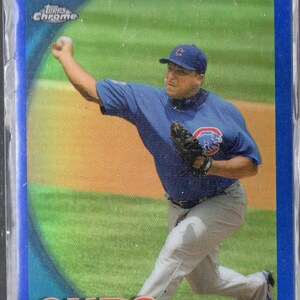 CARLOS ZAMBRANO 2010 Topps Chrome #138 Blue Refractor Parallel Baseball Card #/199 - Chicago Cubs