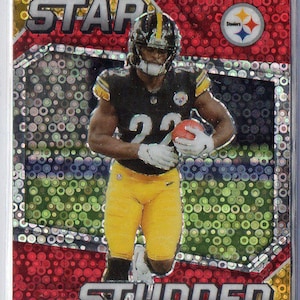 Tarjeta de fútbol americano NAJEE HARRIS 2021 Panini R&S Star Studded #28 Red Circle Prizm Parallel - Pittsburgh Steelers