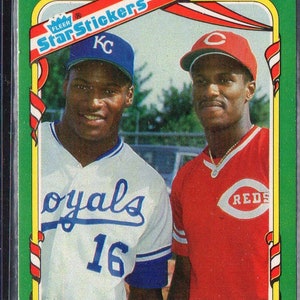 BO JACKSON/ERIC DAViS 1987 Fleer Stickers #132 Baseball Card