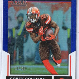 COREY COLEMAN 2017 Score #201 Blue Artist Proof Parallel Football Card #/35 - Cleveland Browns