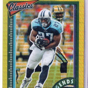 Tarjeta de fútbol paralela dorada Panini Classics #128 Timeless Tributes de Eddie George 2022 n.° 99 - Tennessee Titans