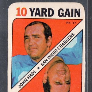 JOHN HADL 1971 Topps Game #47 Football Card - San Diego Chargers