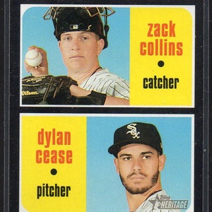 DYLAN CEASE/Zack Collins RC 2020 Topps Heritage #13 honkbalkaart - Chicago White Sox